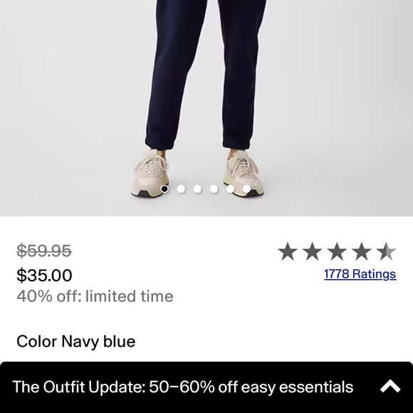 GAP Navy Women’s Jogger Sweatpant - Picture 9 of 9
